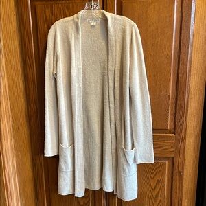 Barefoot Dreams Cozy Cream Open Front Cardigan